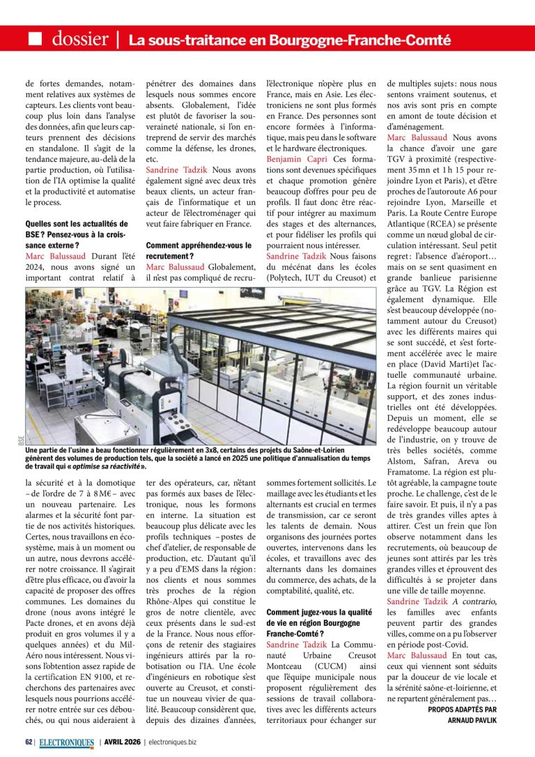 BSE dans la revue ÉlectroniqueS