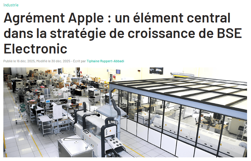 agrément Apple (MFi) BSE Electronic